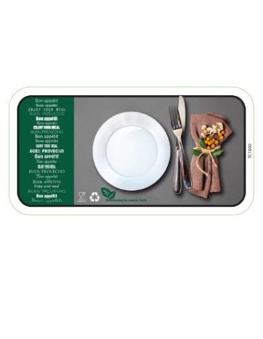 Tapa 1200 Rectangular Verde sin perf (6 *100) 600 uds