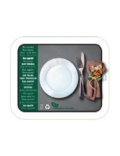 Tapa 3500 Rectangular Verde sin perforar  (3*100) 300uds