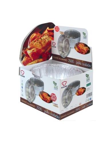 Envase pack 2500 pollo ovalada (25uds)