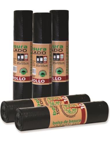 B.Basura 85x105 Negra 100 Lt. G.130 (caja 10 rollos de 10uds)