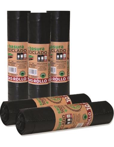 B.Basura 90x120 Negra 120 Lt. G.140 (caja 9 rollos de 10 uds)